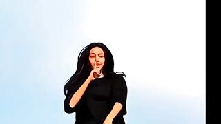 Anime girl dancing video