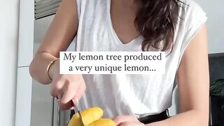 My lemon Tree Produced a very unique lemon