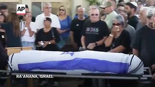 Funeral held for Israeli hostage Almog Sarusi after his body was recovered from Gaza