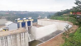 Leuwikeris Dam Ciamis after being inaugurated by President Jokowi