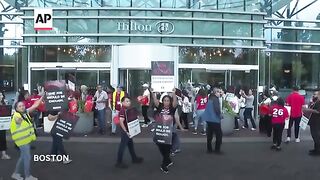 Thousands strike at top U.S. hotel chains as housekeepers seek higher wages, better benefits