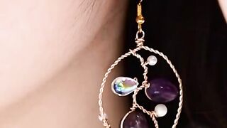 ##Handmade_Leaves_Inspired_Dangle_Earrings___Wire_Wrapped_Earrings___Jewelry❤️❤️❤️❤️......