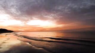 Twilight atmosphere on the beach