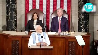 Kamala Harris Bursts into Laughter after PM Modi's this Comment at U.S. Congress | Watch