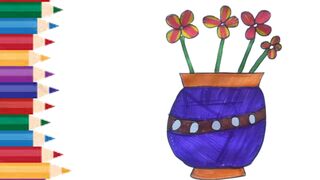 How to draw flower bouquet ||esay step by step