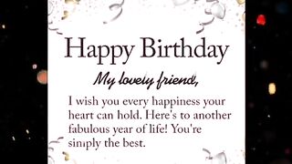 Happy birthday my lovely friend / Happy Birthday