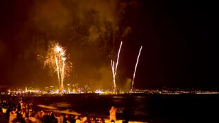 Fireworks in beaches