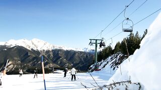 People skiing on mountain