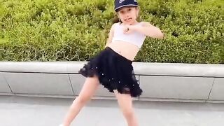 Cute baby girl dancing