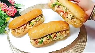 New Chicken Subway Sandwich Recipe _ Extra Loaded Chicken Sandwich Recipe ????????????