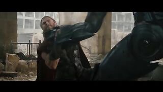 Vision Lifts Thor's Hammer - Thor and Vision vs Ultron - Avengers_ Age of Ultron - Movie Clip HD
