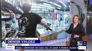 WATCH: Las Vegas  owner stabs would-be thief multiple times USA #U.S