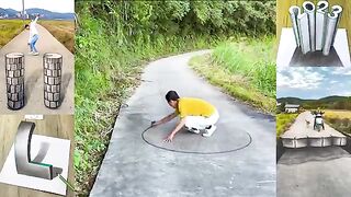 Amazing 3D Art Painting On The Road For fun