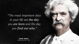 Motivational and educational words from a legendary person mark Twain
