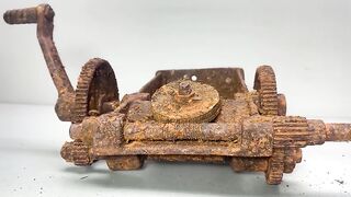 100 YEARS UNDERGROUND! Antique Rusty Motor Winding Machine Restoration