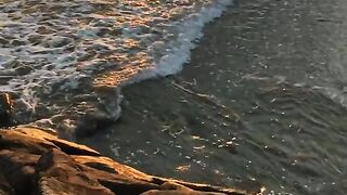 The sun will set and night will fall on the coastal part of the beach