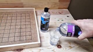 The Best Projects! Floating Chess of Oak and Epoxy Resin with LED