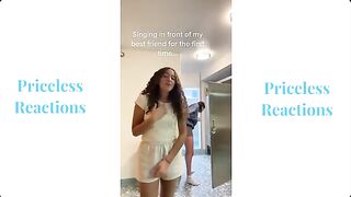 Singing in front of friends and family