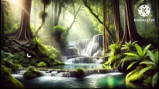 Relaxing waterfall scenaries sound for sleep