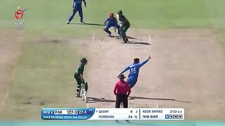 Mankad in the ICC U19 Cricket World Cup 2020_ Noor Ahmad dismisses Muhammad Hurraira
