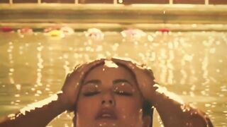Beautiful Girl Flaunts Her Body in the Pool