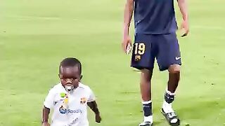 lamine Yamal and his little brother #lamineyamal #barcelona #laliga #soccer #shorts