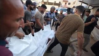 Bodies brought to Gaza hospital after four Palestinians killed in Israel strike