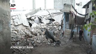 Parts of Jenin in ruins after Israeli operation in occupied West Bank