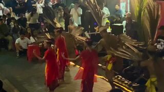Traditional dance dayaks of south kalimantan