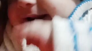 A beautiful little baby cute similing