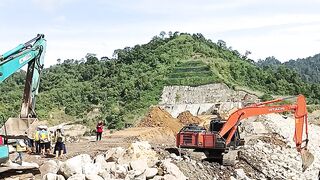 heavy equipment is working