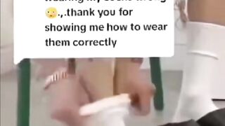 Wearing of socks