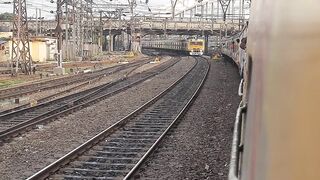 Amazing EMU Train Crossing
