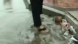 Abandon_Culvert_Full_Clogged_By_Plastic_#drain_#remove_#unclog_#shorts(360p).