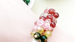 #*#Make_Bracelet_with__Round_Crackle_Glass_Bead????????????????❤️❤️❤️