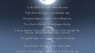 In the night: moon