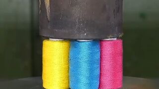 Crushing random stuff with hydraulicpress satisfying  wait till the end