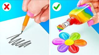 COOL ART HACKS AND DIY CRAFTS I| Easy Painting & Drawing Tips and Hacks You Need to Try by 123 GO!
