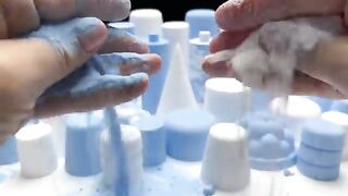 ASMR baking soda geometric shapes.