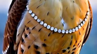 الصقر الملكي فخامة التاج الماسي وسحر الألوان النادرة