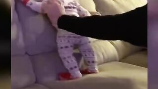 The cute baby