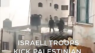Israeli troops kick Palestinian off Jenin building