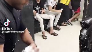 Maybe you would burn yourself just like in this video if you were a cruel barber