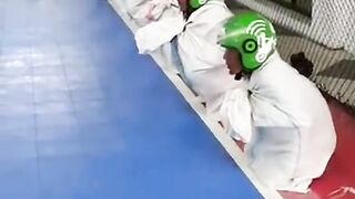 a sack race that makes the audience laugh