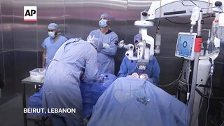 Doctor works to save people's eyes following attacks in Lebanon.