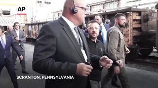 Zelenskyy visits Pennsylvania ammunition plant to thank workers.