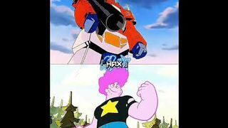 Optimus prime G1 vs Pink Steven