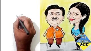 Jethalal babita champak Cha Cha drawing