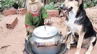 Wah wah...Two inseparable friends waiting for the water to cook