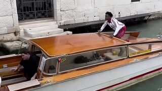 Jumping over bridges in Italy ???????? #ishowspeed